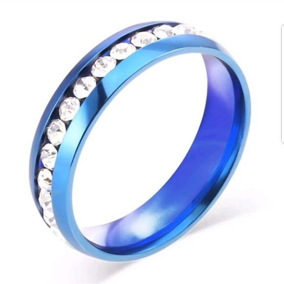 Huitan Jewelry - New 8MM Men Women's Wedding Stainless Steel ring